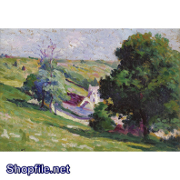 Tranh sơn dầu cãnh nông thôn êm đềm